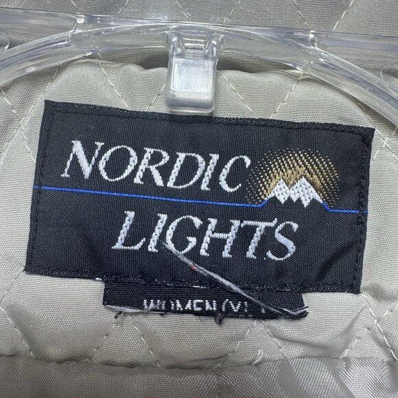 Nordic Lights Women’s XL Quilted Jacket Taupe Beige Tan Snap Front Barn Coat - Picture 4 of 8